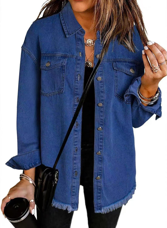 ROXANE™ - Jaqueta Jeans Clássica do Dia a Dia