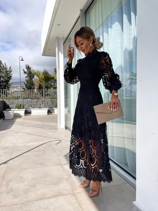 Georgia™ - Vestido Elegante de Renda Francesa