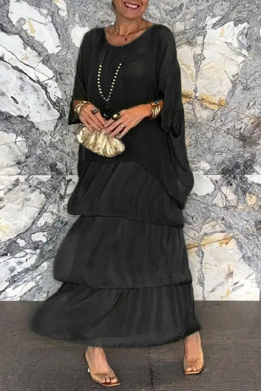 Vestido Camadas Nora - Preto
