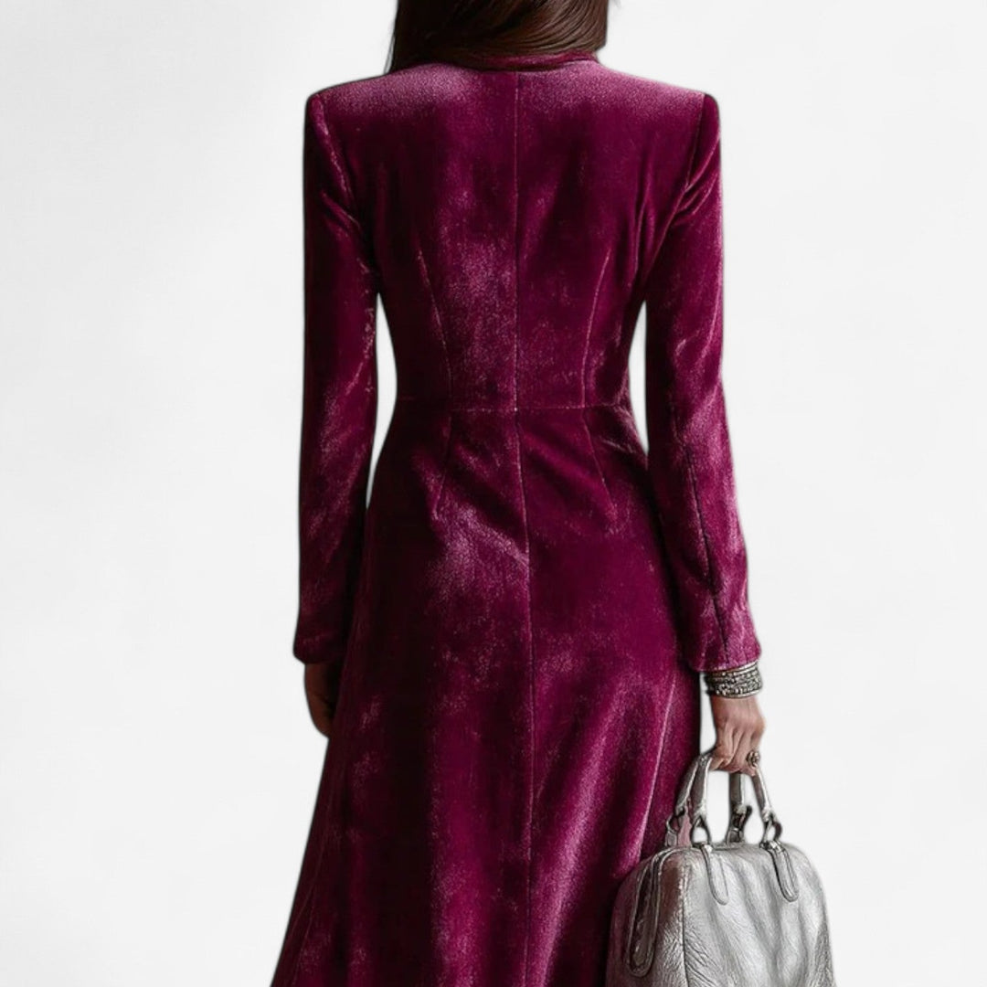 Virginie™ Robe Croisée em Veludo
