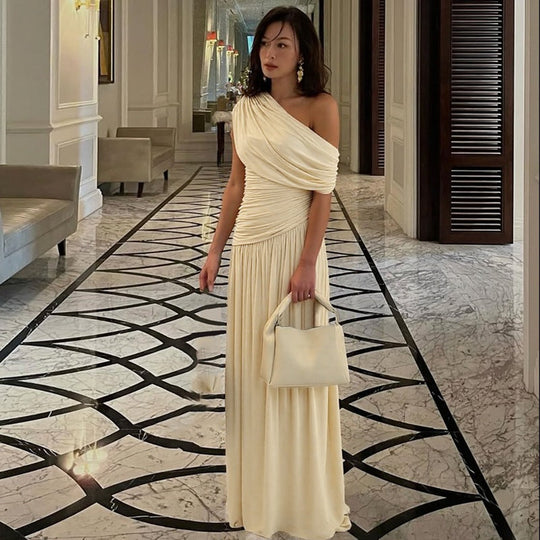 ROSETTA™ - Vestido Maxi de Festa Elegante com Um Ombro