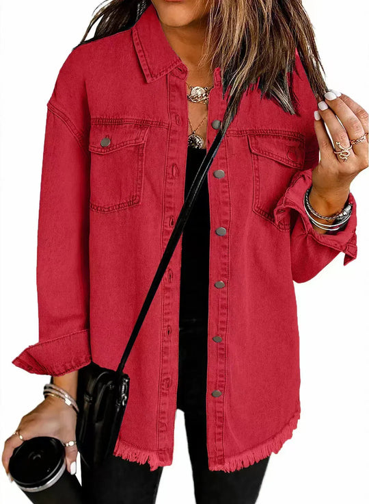 ROXANE™ - Jaqueta Jeans Clássica do Dia a Dia