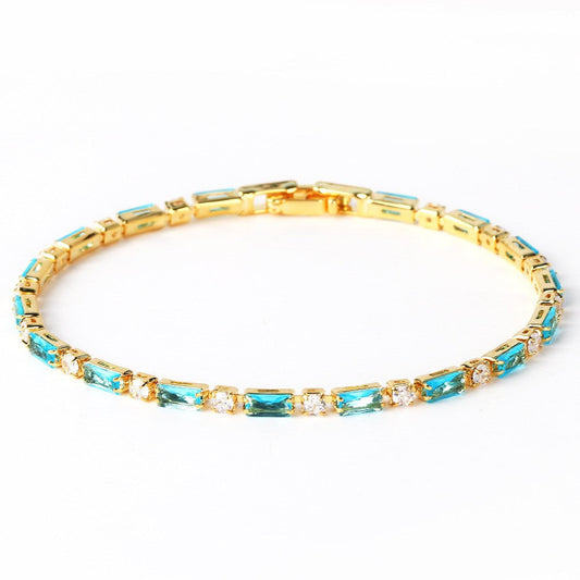 Pulseira de Turquesa Natural Ouro Atemporal