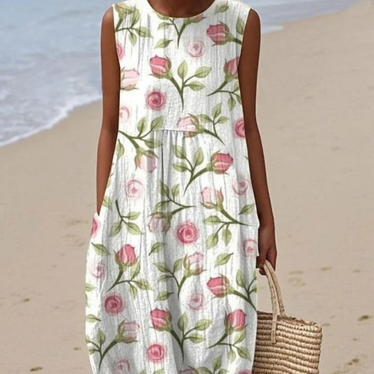 Maribel™ | Vestido Floral Sem Mangas de Verão
