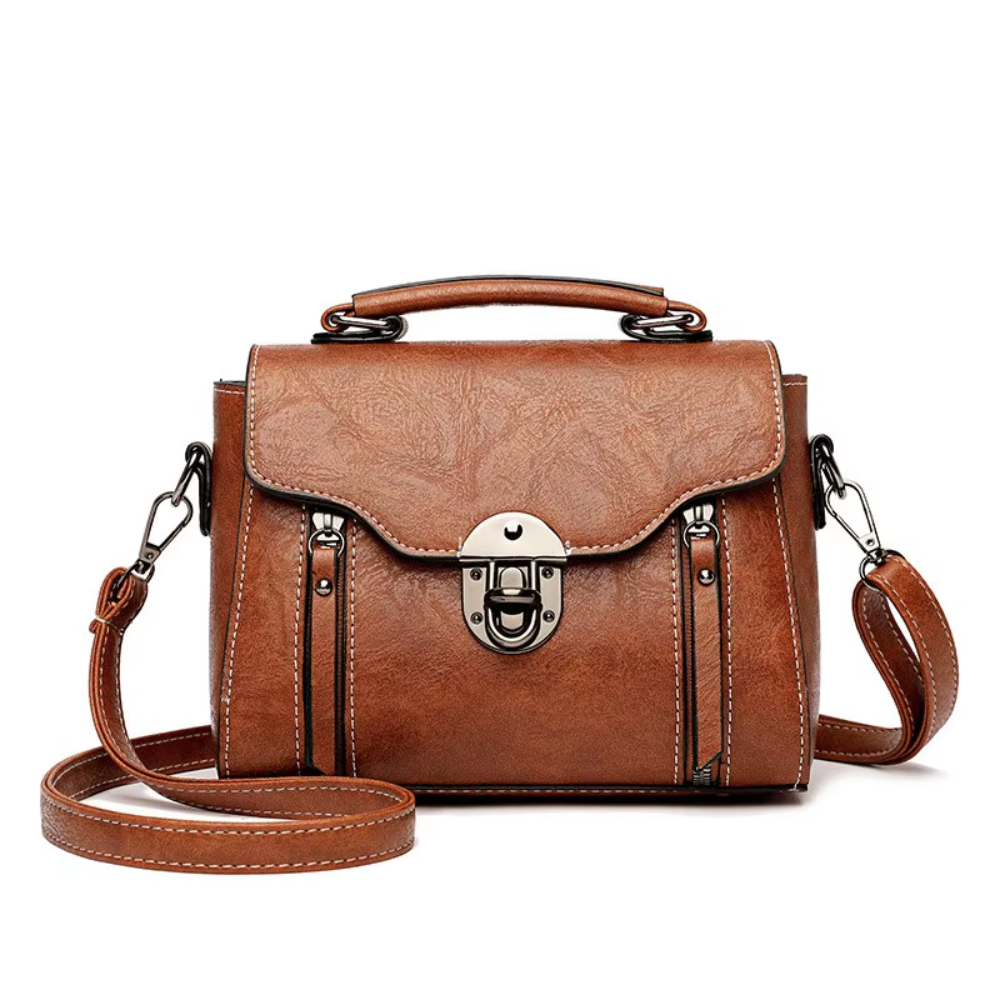 Zoe - Bolsa de Ombro de Couro Elegância Atemporal