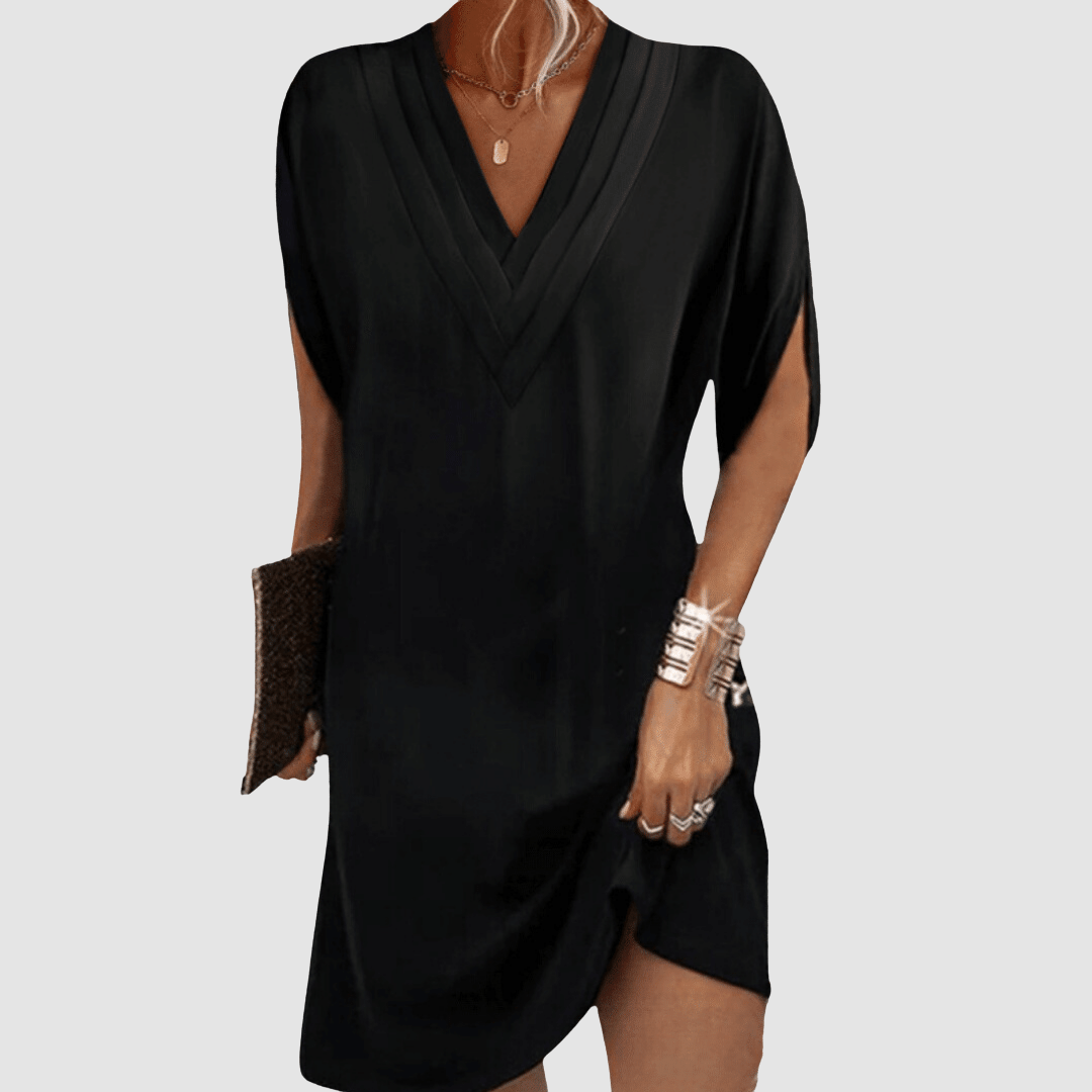 Alysa™ Vestido Elegante com Mangas 3/4