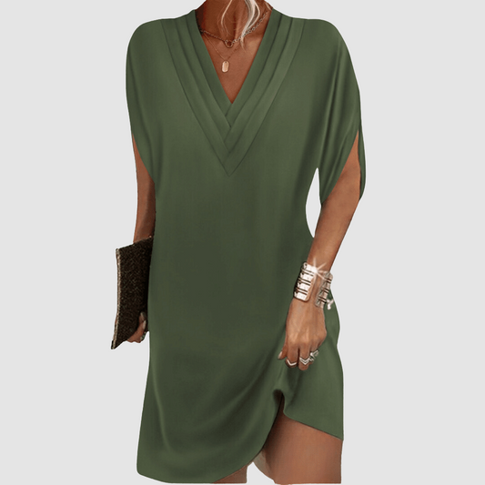 Alysa™ Vestido Elegante com Mangas 3/4