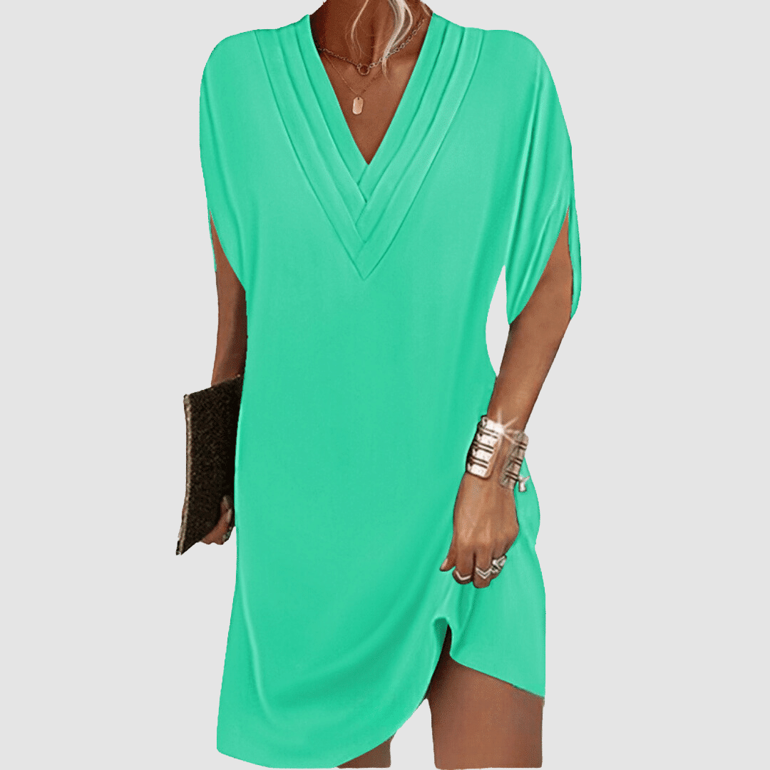 Alysa™ Vestido Elegante com Mangas 3/4