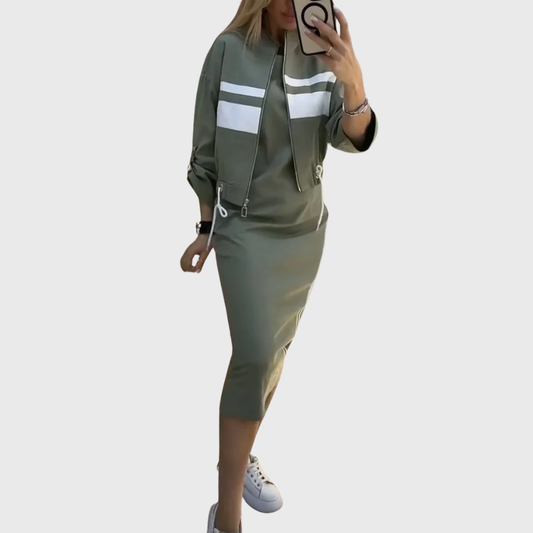 Conjunto Elegante Casual em Duas Peças
