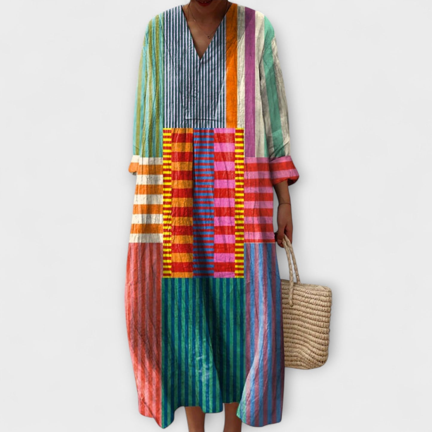 Lia - Vestido Elegante com Design Geométrico