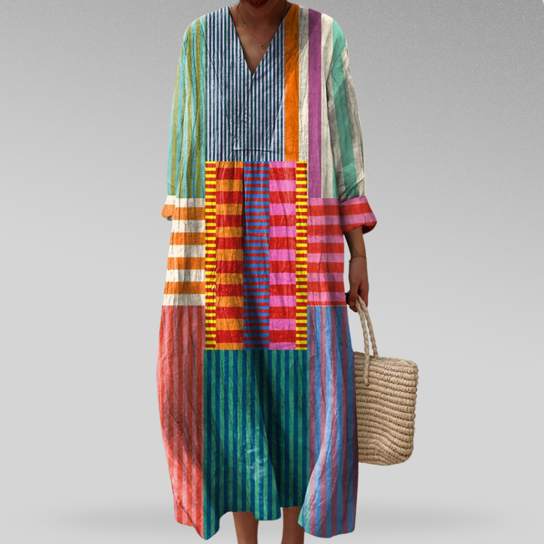 Naomi | Vestido Maxi Colorblock Breeze