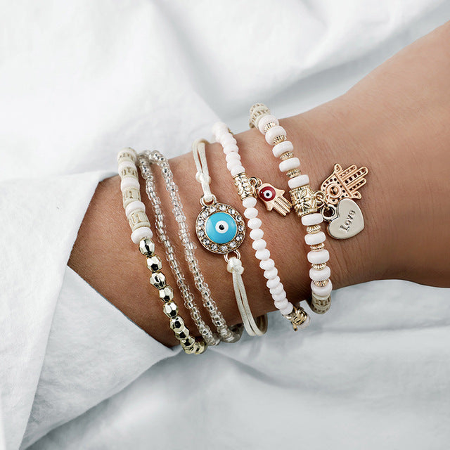 Pacote de Pulseiras Hamsa