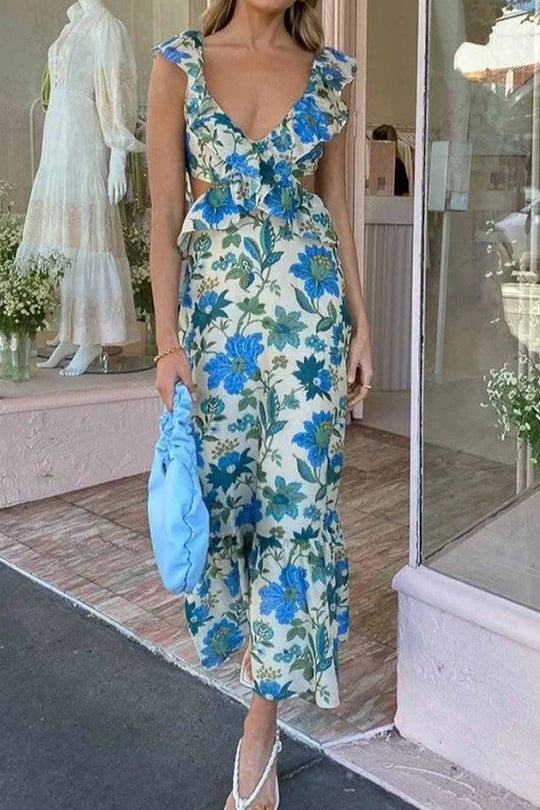 Ariella | Vestido Floral com Babados