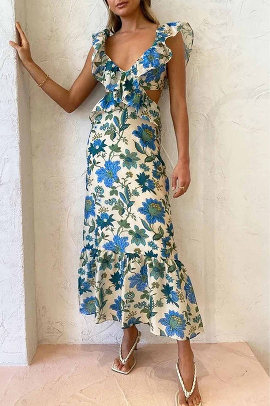 Ariella | Vestido Floral com Babados