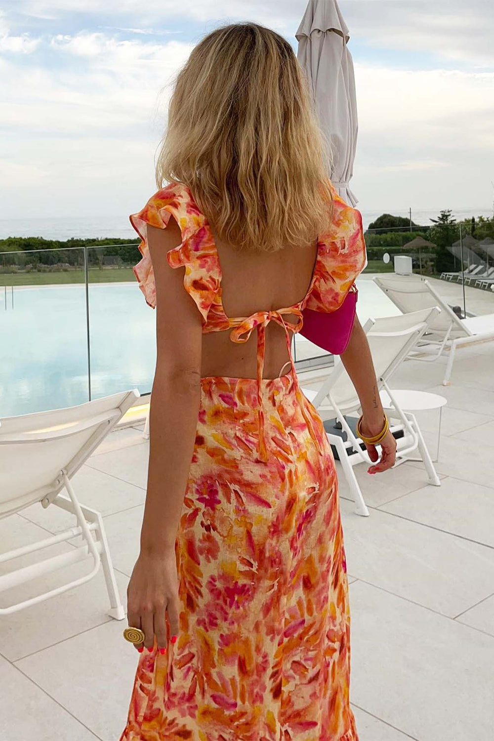 Ariella | Vestido Floral com Babados