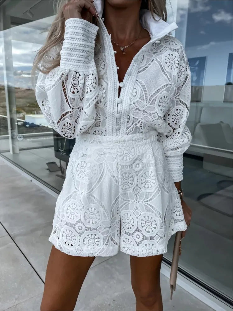 Lesley - Conjunto de Renda Elegante