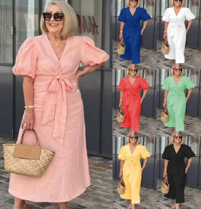Natasha - Vestido Elegante com Decote em V