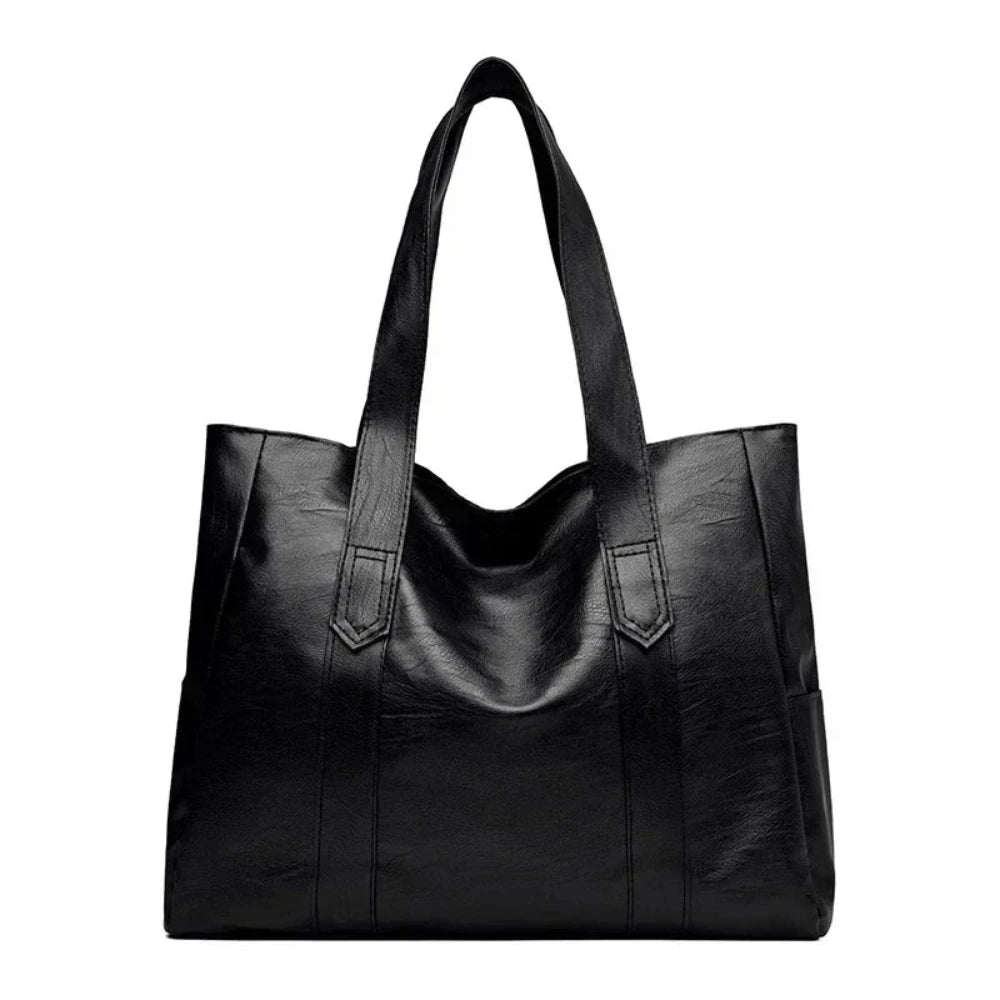 Susan - Bolsa de Ombro de Couro Luxuosa Minimalista