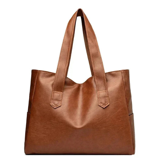 Susan - Bolsa de Ombro de Couro Luxuosa Minimalista