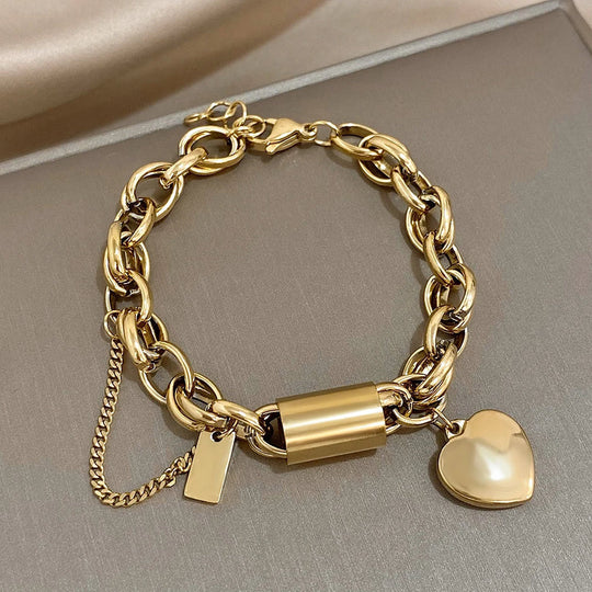 Pulseira Chunky Dourada Elegante