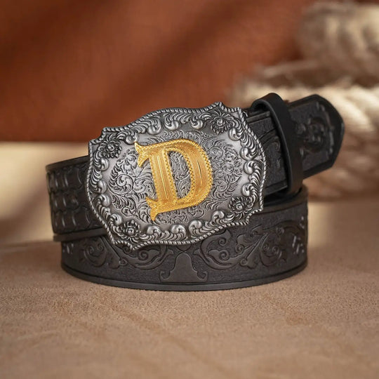 Cinto de couro Honor Lasso com inicial personalizado
