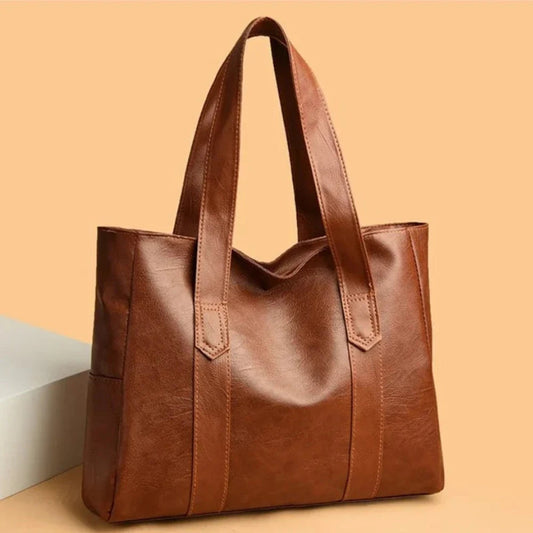 Susan - Bolsa de Ombro de Couro Luxuosa Minimalista