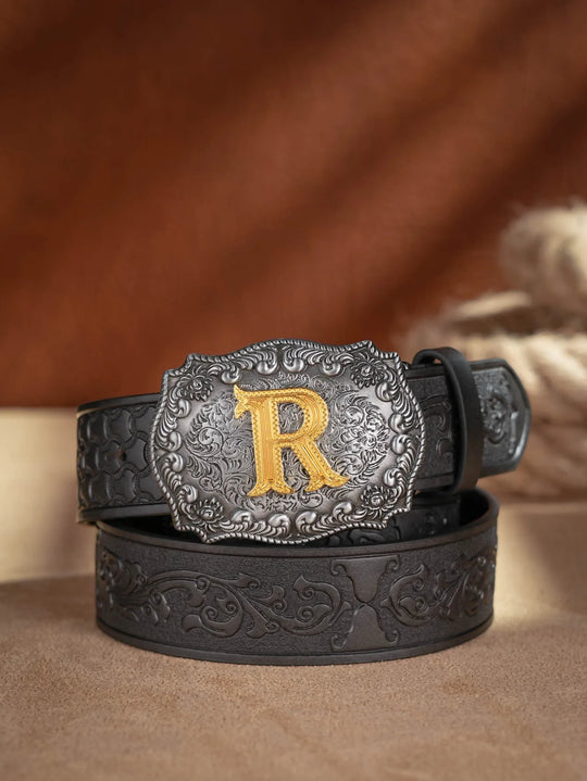 Cinto de couro Honor Lasso com inicial personalizado