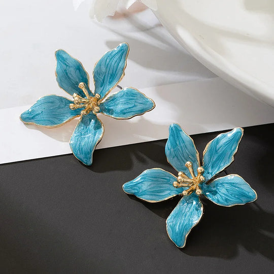 Brinco de Estrela de Flores de Esmalte Bold para o Verão