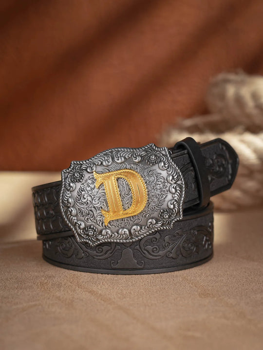 Cinto de couro Honor Lasso com inicial personalizado