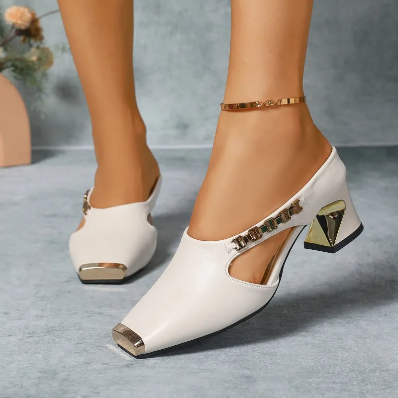 Marciana Sapatos de salto alto com biqueira metálica