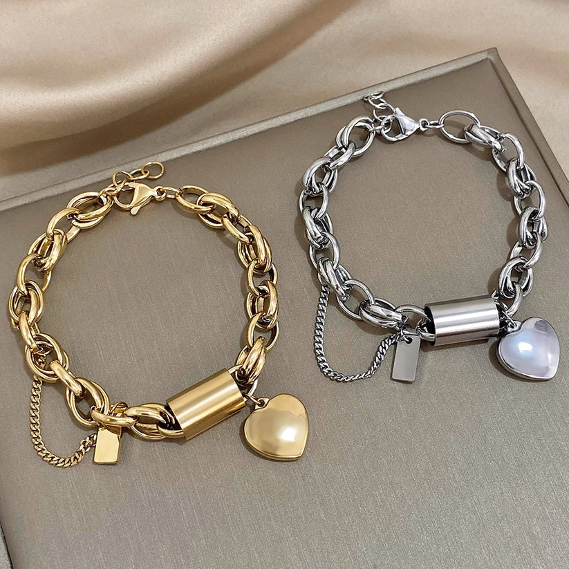Pulseira Chunky Dourada Elegante