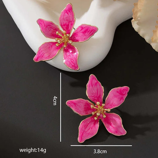 Brinco de Estrela de Flores de Esmalte Bold para o Verão