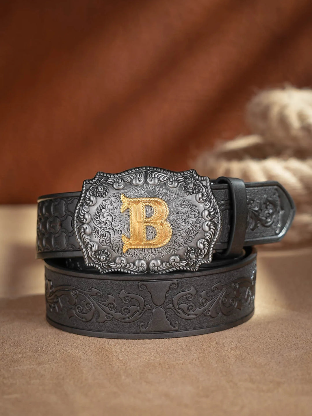 Cinto de couro Honor Lasso com inicial personalizado