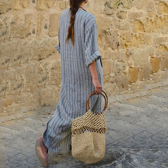 Yvonne - Vestido Maxi Listrado