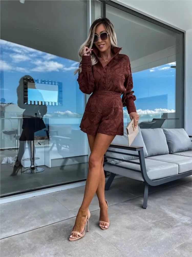 Lesley - Conjunto de Renda Elegante