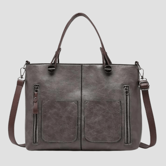 Bolsa de ombro de couro vintage elegante