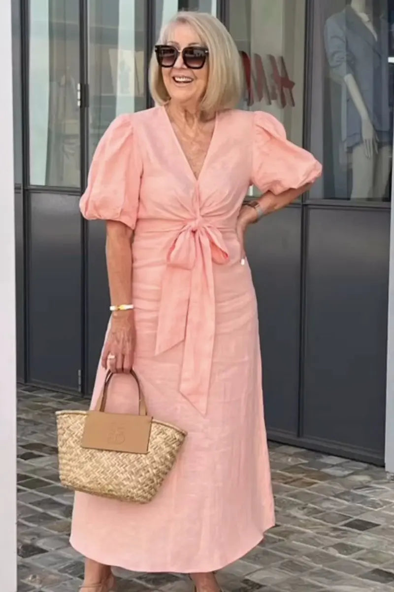 Natasha - Vestido Elegante com Decote em V