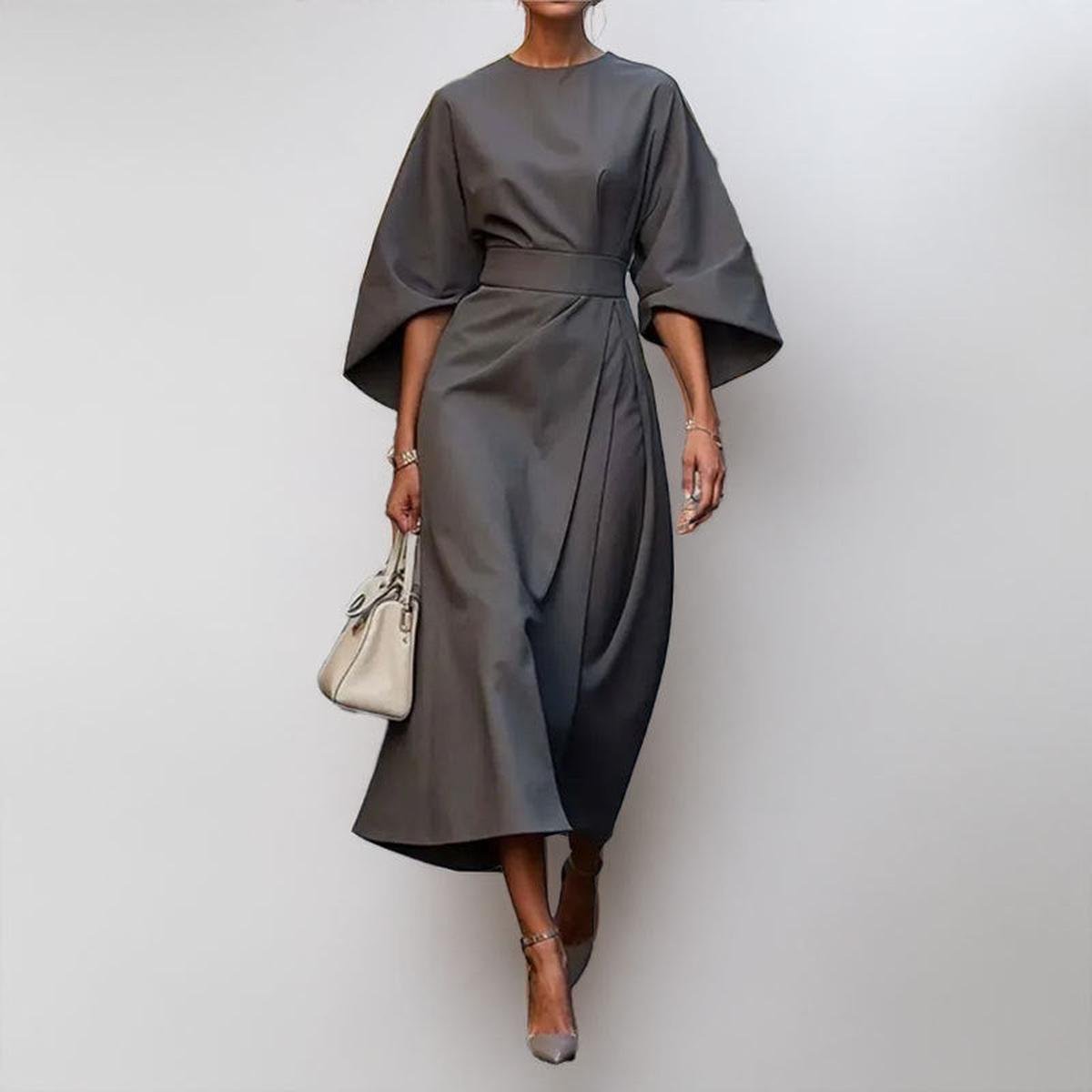 Eldra™ | Vestido Maxi com Mangas Morcego