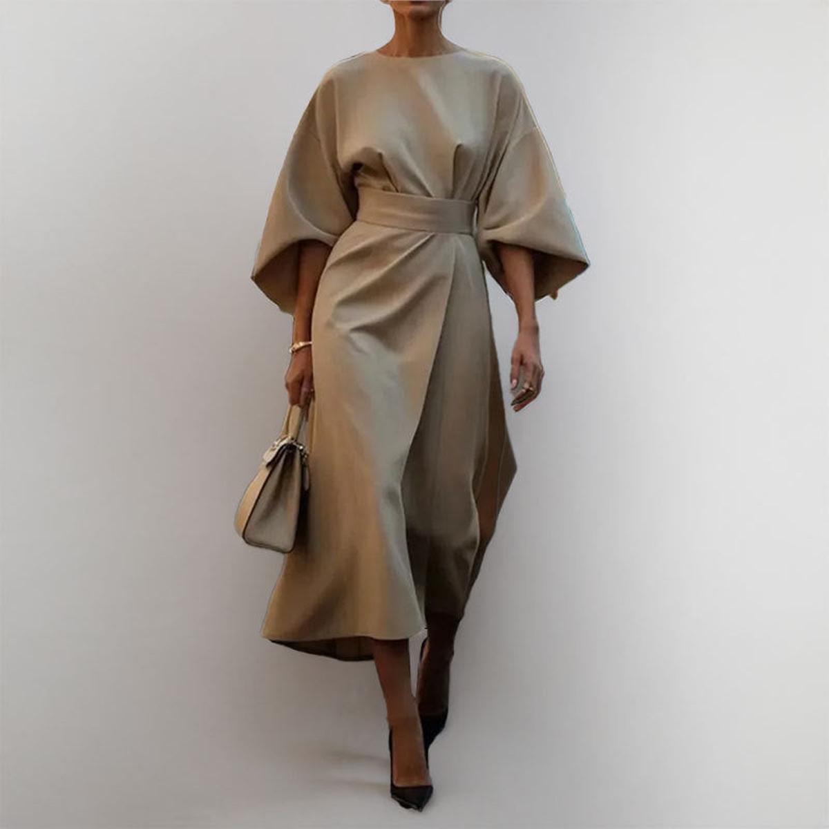 Eldra™ | Vestido Maxi com Mangas Morcego