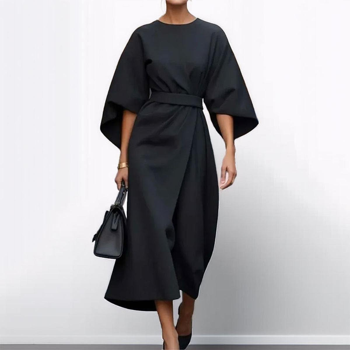 Eldra™ | Vestido Maxi com Mangas Morcego