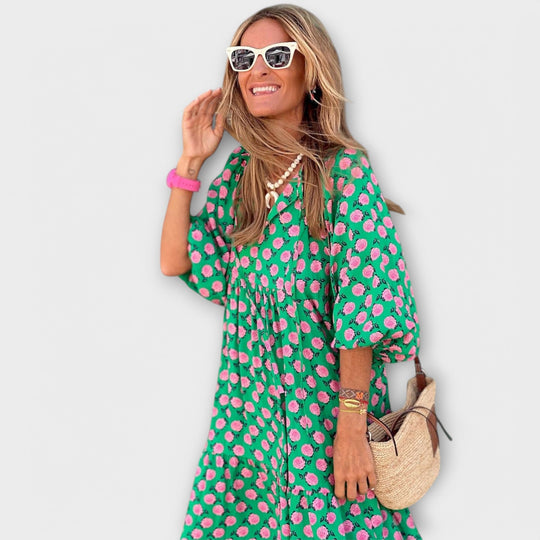 Elegante Vestido Maxi Geométrico