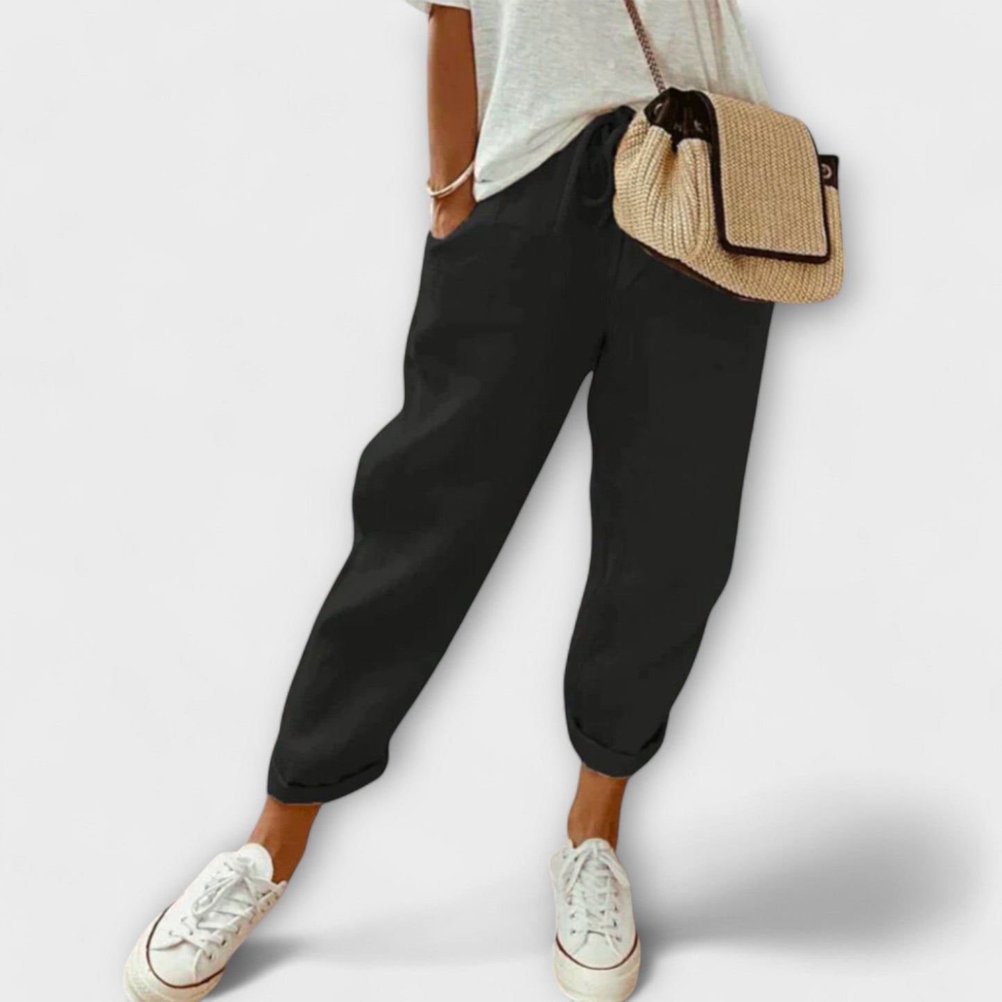 Bibi - Calça de linho moderna e casual