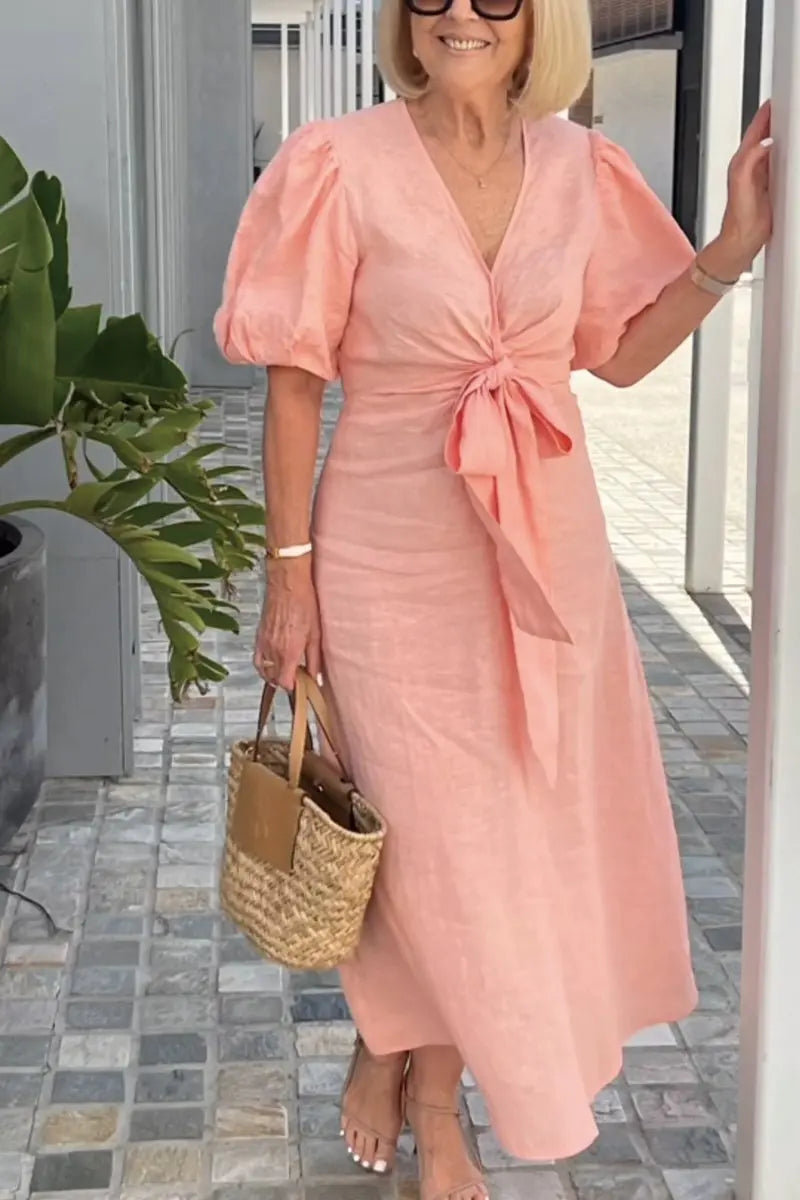 Natasha - Vestido Elegante com Decote em V