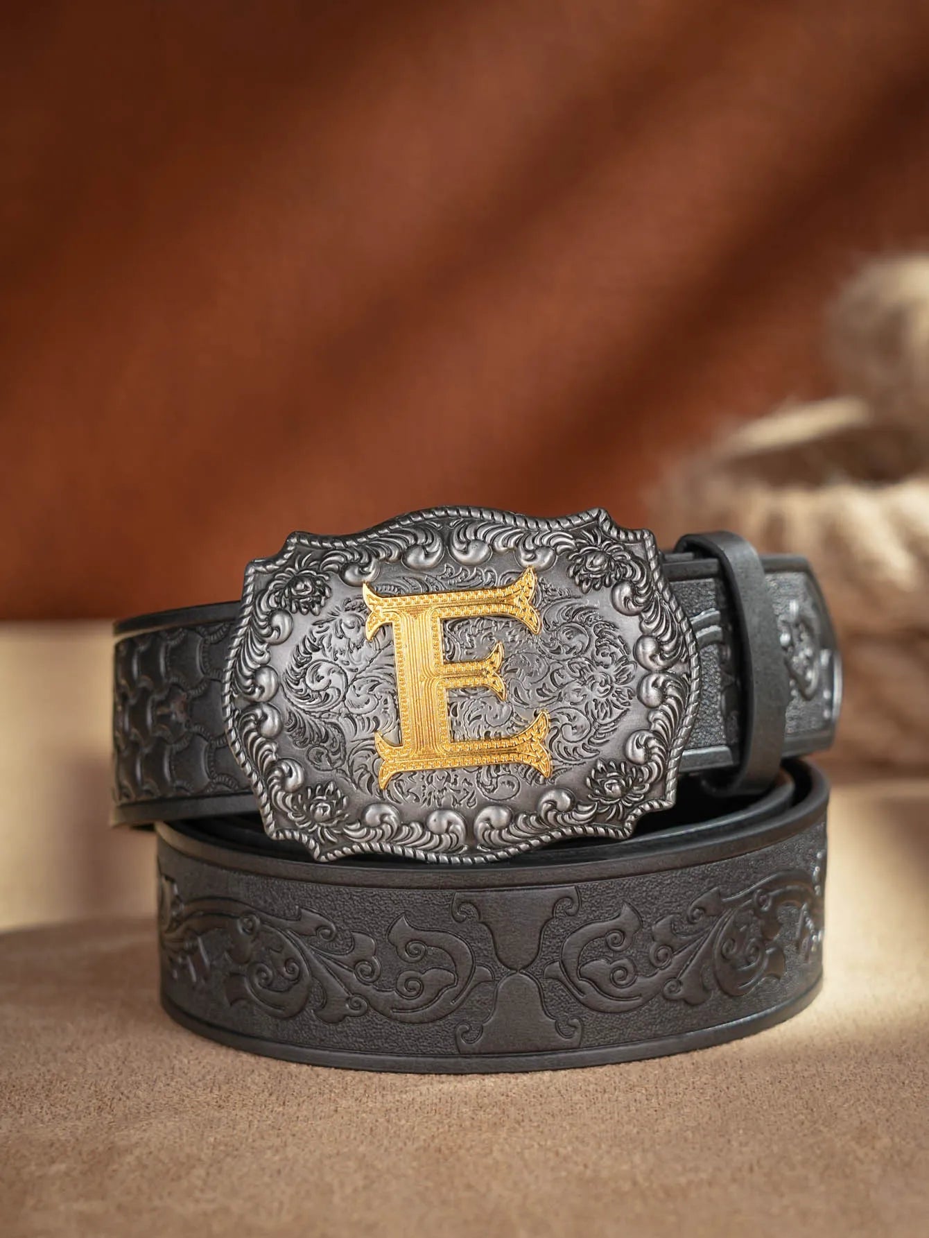 Cinto de couro Honor Lasso com inicial personalizado