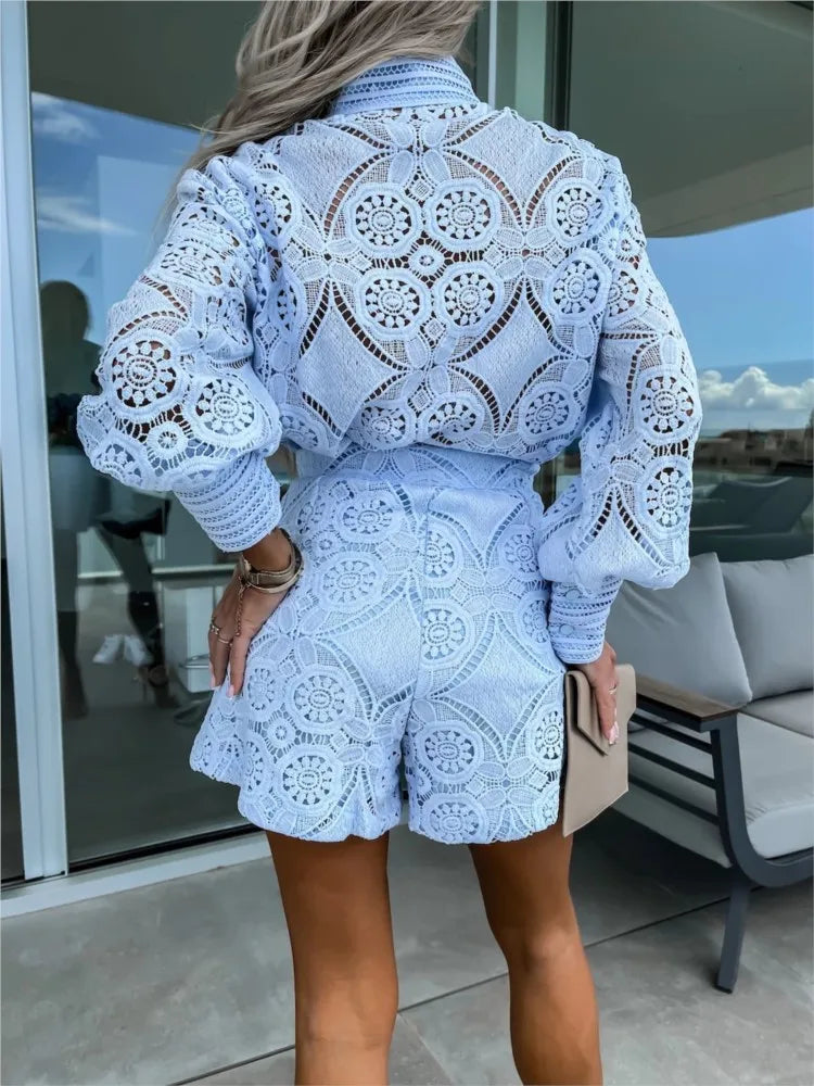 Lesley - Conjunto de Renda Elegante