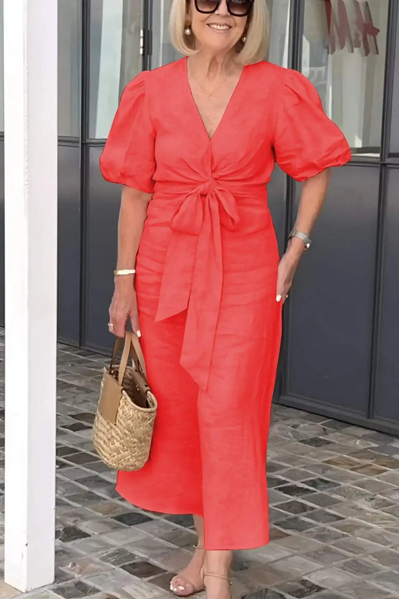 Natasha - Vestido Elegante com Decote em V