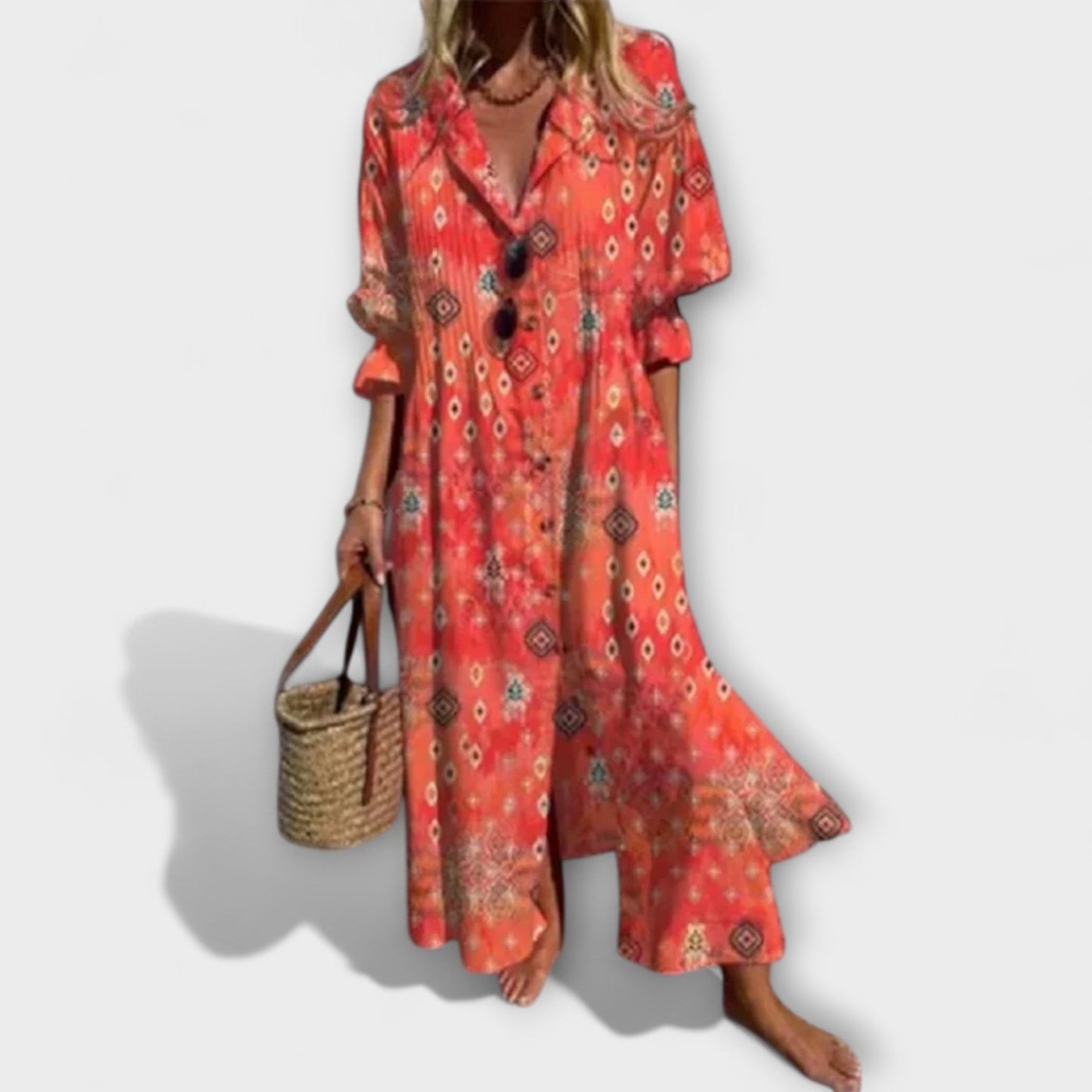 Lila - Vestido Max com Estilo e Cobertura para a Barriga