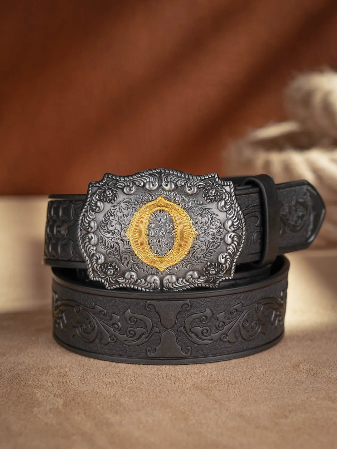 Cinto de couro Honor Lasso com inicial personalizado