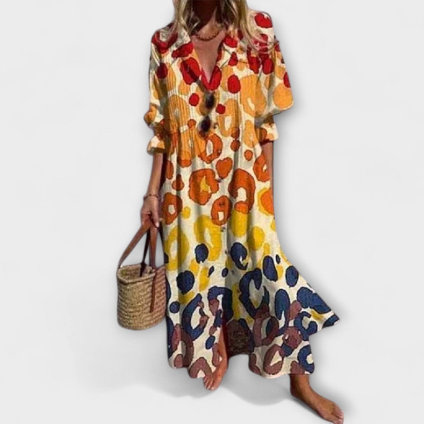 Lila - Vestido Max com Estilo e Cobertura para a Barriga