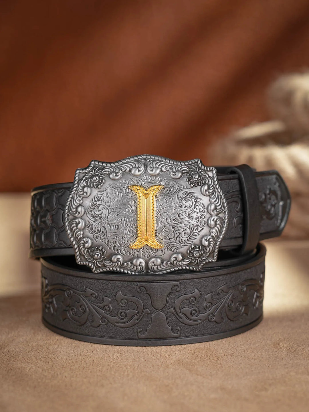 Cinto de couro Honor Lasso com inicial personalizado